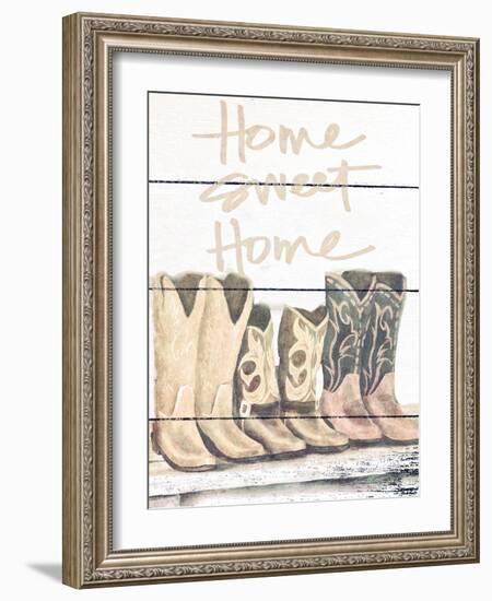 Home Sweet Home Boots in Shape-Josefina-Framed Art Print