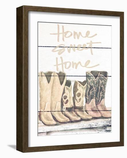 Home Sweet Home Boots in Shape-Josefina-Framed Art Print