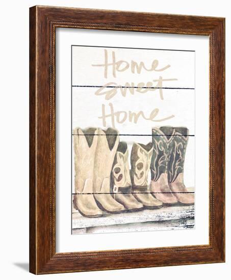 Home Sweet Home Boots in Shape-Josefina-Framed Art Print