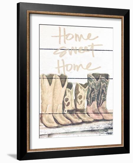 Home Sweet Home Boots in Shape-Josefina-Framed Art Print