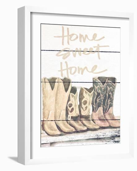 Home Sweet Home Boots in Shape-Josefina-Framed Art Print