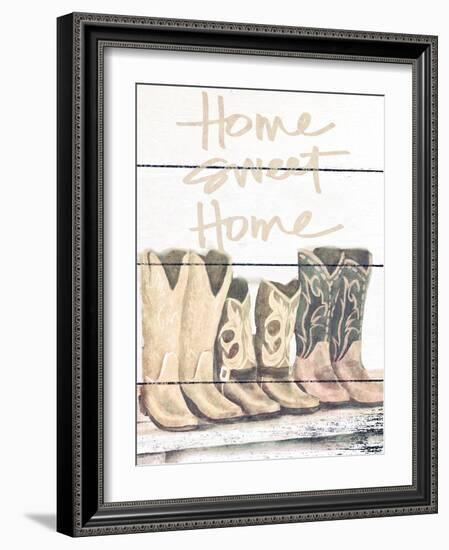 Home Sweet Home Boots in Shape-Josefina-Framed Art Print