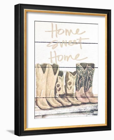 Home Sweet Home Boots in Shape-Josefina-Framed Art Print