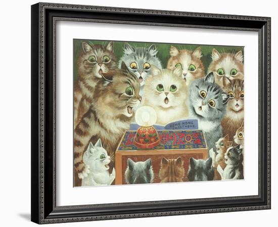 Home Sweet Home (Gouache on Paper)-Louis Wain-Framed Giclee Print