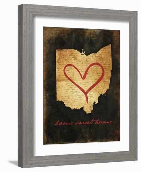 Home Sweet Home OH-Jace Grey-Framed Art Print