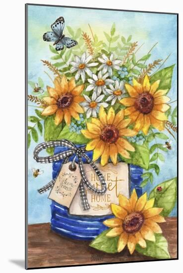 Home Sweet Home Sunflowers and Daisies-Melinda Hipsher-Mounted Giclee Print