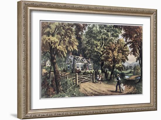 Home Sweet Home-Currier & Ives-Framed Giclee Print