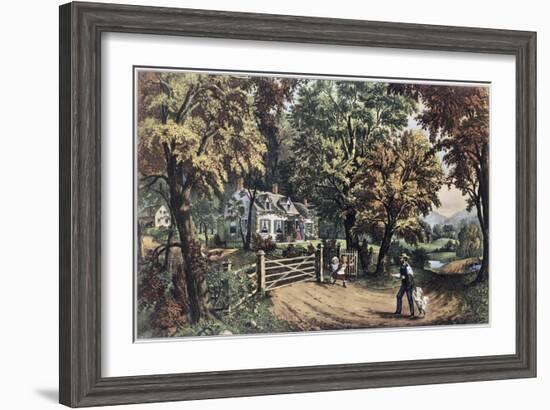Home Sweet Home-Currier & Ives-Framed Giclee Print