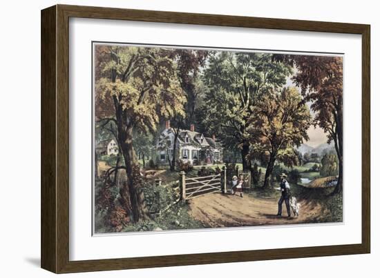 Home Sweet Home-Currier & Ives-Framed Giclee Print