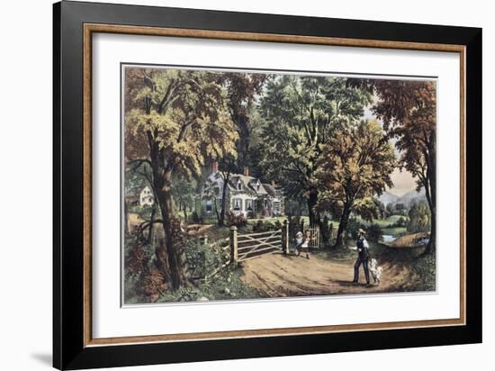 Home Sweet Home-Currier & Ives-Framed Giclee Print