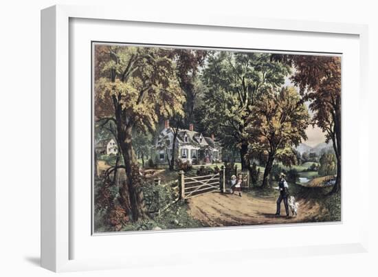 Home Sweet Home-Currier & Ives-Framed Giclee Print
