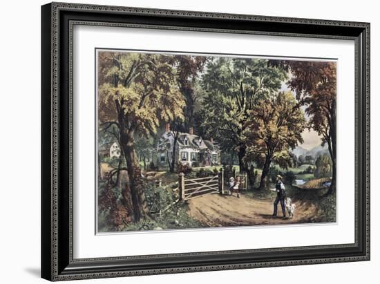 Home Sweet Home-Currier & Ives-Framed Giclee Print