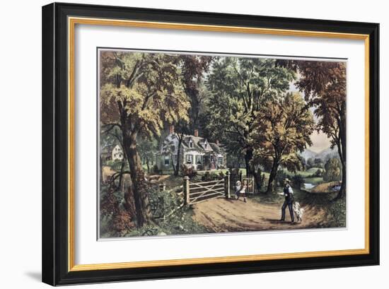 Home Sweet Home-Currier & Ives-Framed Giclee Print