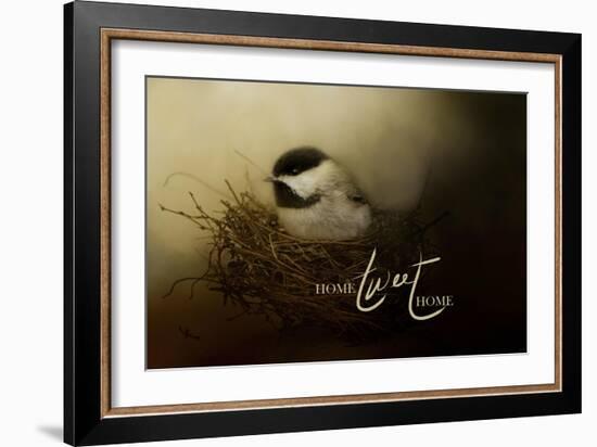 Home Tweet Home with words-Jai Johnson-Framed Giclee Print