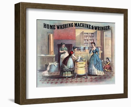 Home Washing Machine and Wringer, C.1869-null-Framed Giclee Print