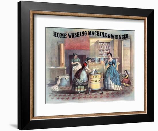 Home Washing Machine and Wringer, C.1869-null-Framed Giclee Print