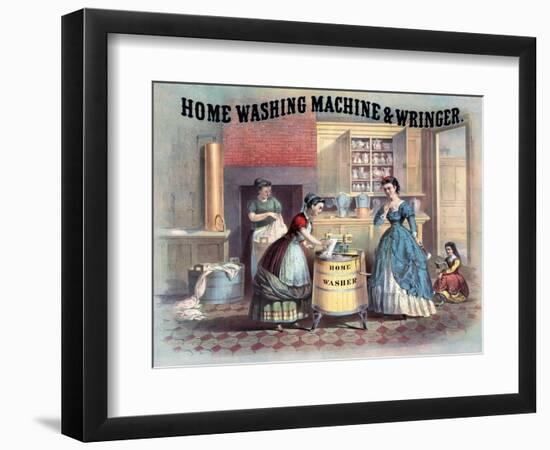 Home Washing Machine and Wringer, C.1869-null-Framed Giclee Print