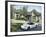 Home with a Sports Car Parked in Front-null-Framed Photographic Print