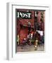 "Homecoming G.I." Saturday Evening Post Cover, May 26,1945-Norman Rockwell-Framed Giclee Print