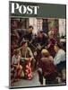 "Homecoming Marine" Saturday Evening Post Cover, October 13,1945-Norman Rockwell-Mounted Giclee Print