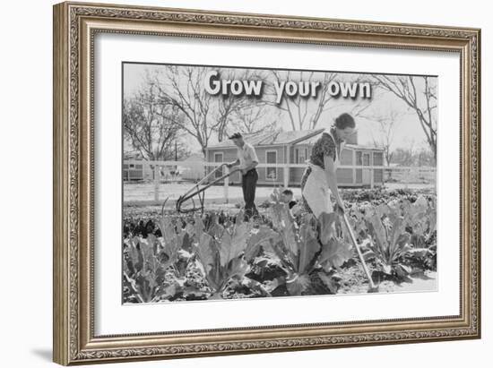 Homegrown Food Is Homegrown Wealth.-Dorothea Lange-Framed Art Print