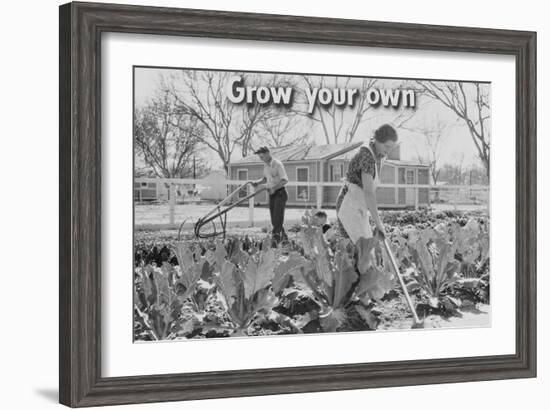 Homegrown Food Is Homegrown Wealth.-Dorothea Lange-Framed Art Print