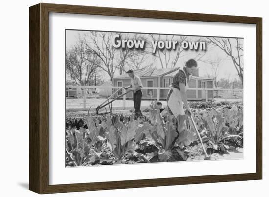 Homegrown Food Is Homegrown Wealth.-Dorothea Lange-Framed Art Print