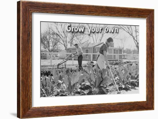 Homegrown Food Is Homegrown Wealth.-Dorothea Lange-Framed Art Print