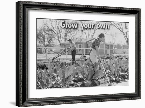 Homegrown Food Is Homegrown Wealth.-Dorothea Lange-Framed Art Print