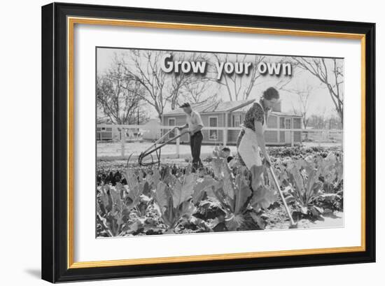 Homegrown Food Is Homegrown Wealth.-Dorothea Lange-Framed Art Print