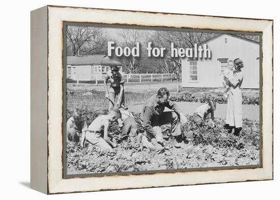 Homegrown Food Is Homegrown Wealth.-Dorothea Lange-Framed Stretched Canvas