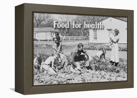 Homegrown Food Is Homegrown Wealth.-Dorothea Lange-Framed Stretched Canvas