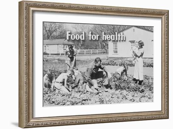 Homegrown Food Is Homegrown Wealth.-Dorothea Lange-Framed Art Print