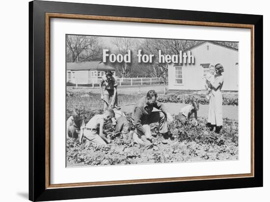 Homegrown Food Is Homegrown Wealth.-Dorothea Lange-Framed Art Print