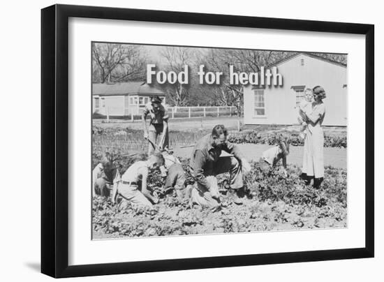 Homegrown Food Is Homegrown Wealth.-Dorothea Lange-Framed Art Print