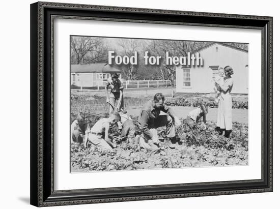 Homegrown Food Is Homegrown Wealth.-Dorothea Lange-Framed Art Print