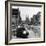 Homeless Refugee German Woman Sitting with All Her Worldly Possessions on Side of a Muddy Street-John Florea-Framed Photographic Print