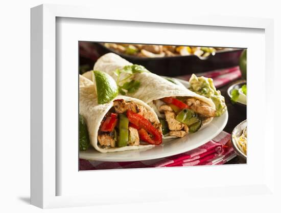 Homemade Chicken Fajitas with Vegetables-bhofack22-Framed Photographic Print