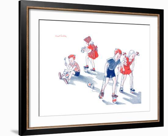 Homemade Stilts - Jack & Jill-Janet Smalley-Framed Giclee Print