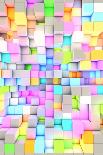 3D Rendering Abstract Background of Multi-Colored Cubes Wallpaper-HomePixel-Photographic Print