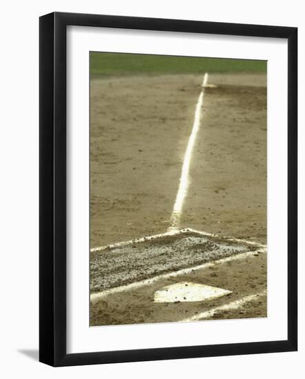 Homeplate with View of Third Base-null-Framed Photographic Print