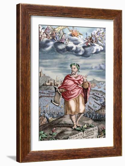 Homer (8Th Century B.C.). Greek Epic Poet.-Tarker-Framed Giclee Print