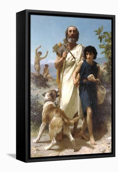 Homer and His Guide-William Adolphe Bouguereau-Framed Stretched Canvas