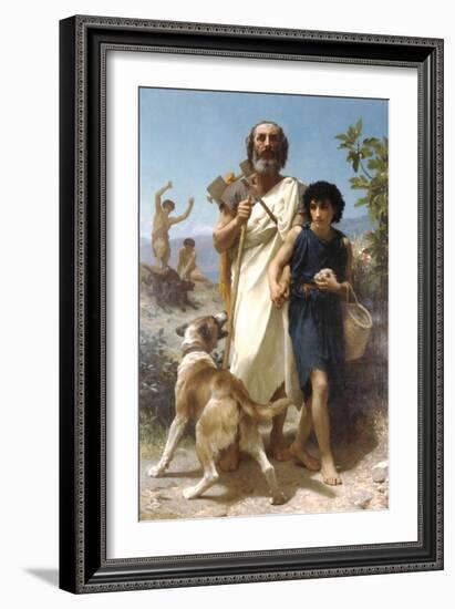 Homer and His Guide-William Adolphe Bouguereau-Framed Premium Giclee Print