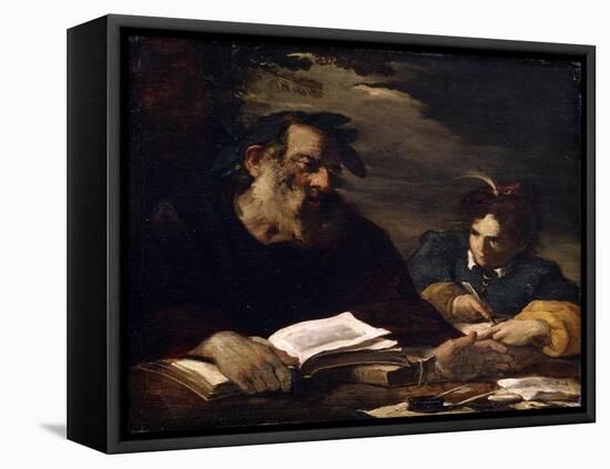 Homer Dictating His Poems, 17th Century-Pier Francesco Mola-Framed Premier Image Canvas