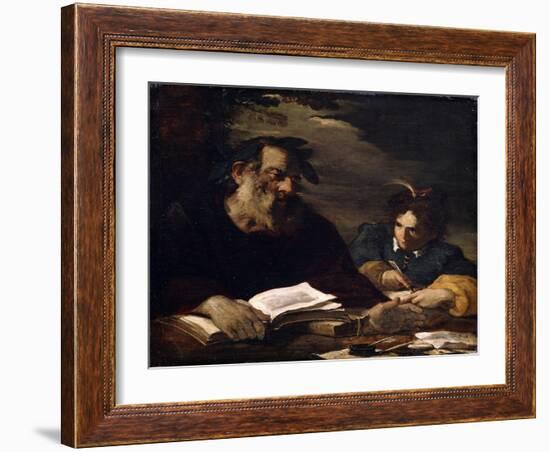 Homer Dictating His Poems, 17th Century-Pier Francesco Mola-Framed Giclee Print