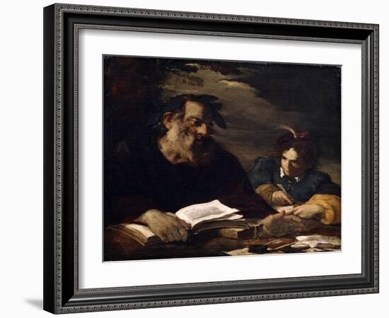 Homer Dictating His Poems, 17th Century-Pier Francesco Mola-Framed Giclee Print