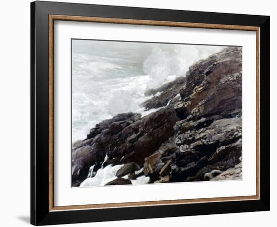 Homer: High Cliff, 1894-Winslow Homer-Framed Giclee Print