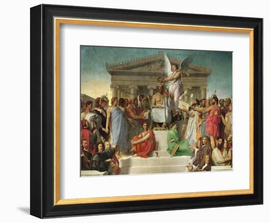 Homer's Apotheosis, 1827-Jean-Auguste-Dominique Ingres-Framed Giclee Print