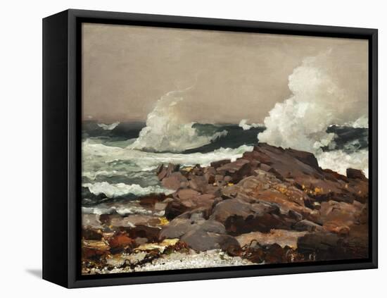 Homer's Crashing Waves I-Winslow Homer-Framed Stretched Canvas